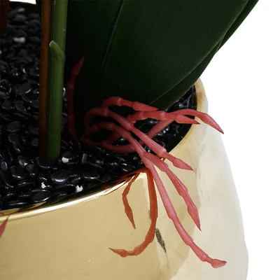 Gambar Informa Bunga Artifisial Orchid Dengan Pot 30x30x82 cm - Putih