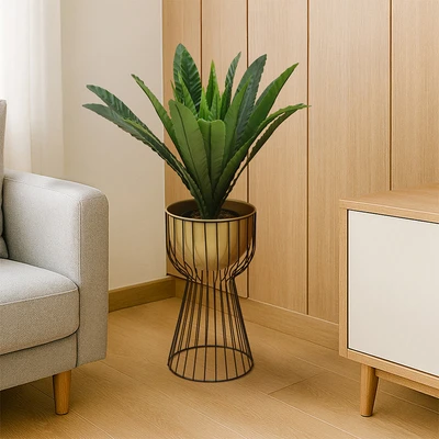 Gambar Informa Pot Dengan Stand 48 cm P33P-L - Gold/Hitam
