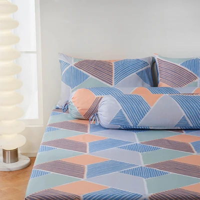 Gambar Sleeplite 180x200 cm Set 5 Pcs Seprai King Microfiber Aria Abstrak