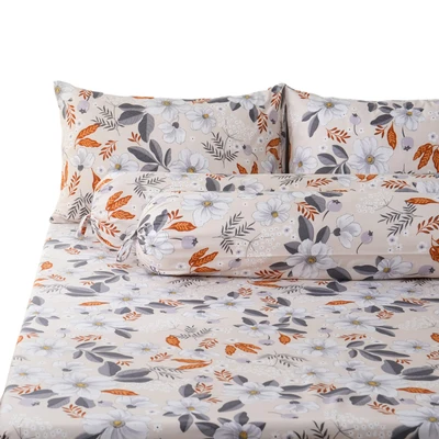 Gambar Sleeplite 180x200 cm Set 5 Pcs Seprai King Microfiber Flower Anya