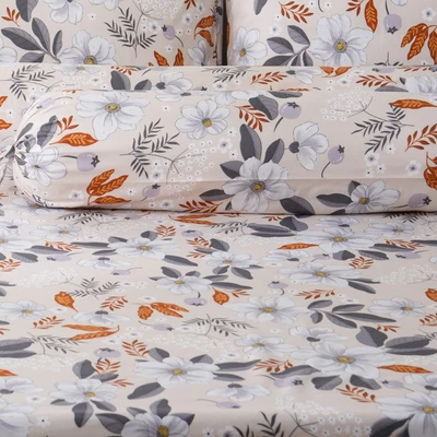 Gambar Sleeplite 180x200 cm Set 5 Pcs Seprai King Microfiber Flower Anya