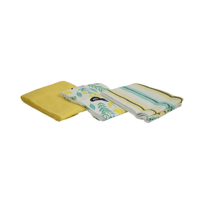 Gambar Forhom Kain Lap Dapur Katun Daisy Bird Set 3 pcs