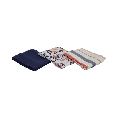 Gambar Forhom Kain Lap Dapur Katun Aster 50x70 cm Set 3 pcs - Biru