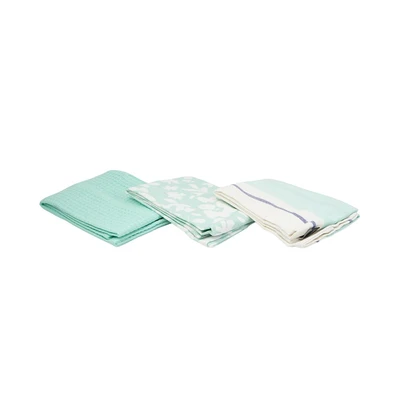 Gambar Forhom Kain Lap Dapur Katun Magnolia 50x70 cm Set 3 pcs - Turquoise