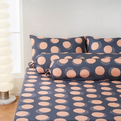 Gambar Sleeplite 160x200 cm Set 5 Pcs Seprai Queen Microfiber Abstrak Beau