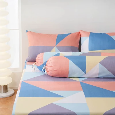 Gambar Sleeplite 160x200 cm Set 5 Pcs Seprai Queen Microfiber Abstrak Tata