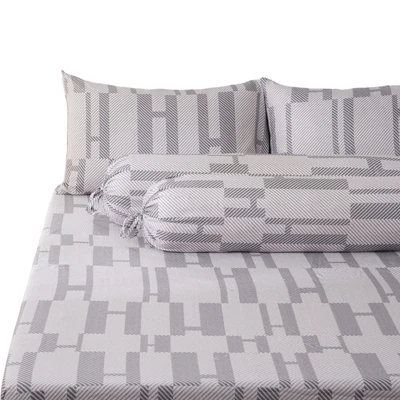 Gambar Sleeplite 160x200 cm Set 5 Pcs Seprai Queen Microfiber Abstrak Faye