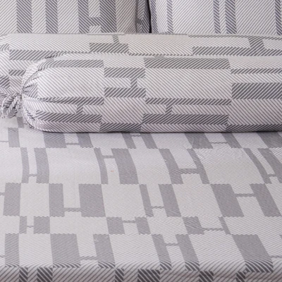 Gambar Sleeplite 160x200 cm Set 5 Pcs Seprai Queen Microfiber Abstrak Faye