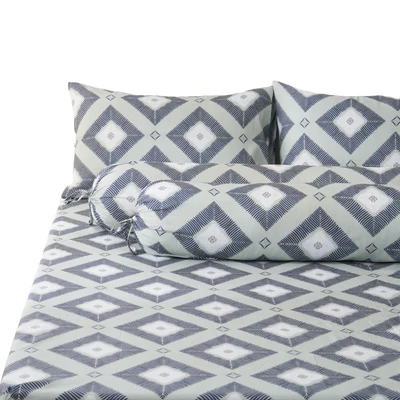 Gambar Sleeplite 160x200 cm Set 5 Pcs Seprai Queen Microfiber Abstrak Leon