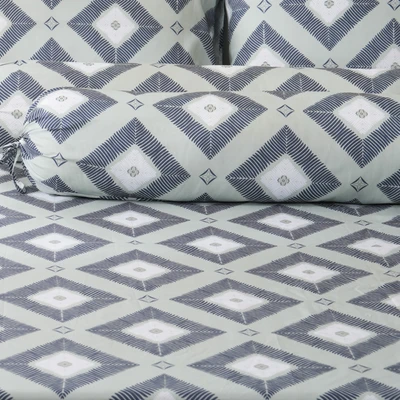 Gambar Sleeplite 160x200 cm Set 5 Pcs Seprai Queen Microfiber Abstrak Leon