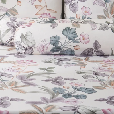 Gambar Sleeplite 120x200 cm Set 3 Pcs Seprai Single Microfiber Flower Vera