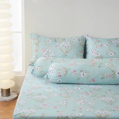 Gambar Sleeplite 120x200 cm Set 3 Pcs Seprai Single Microfiber Flower Tiff