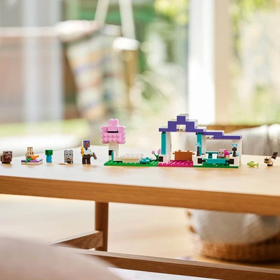 Gambar LEGO Minecraft The Animal Sanctuary Set 206 Pcs 21253 - Mix