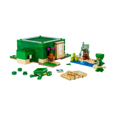 Gambar LEGO Minecraft Turtle Beach House 21254