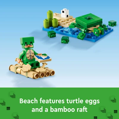Gambar LEGO Minecraft Turtle Beach House 21254