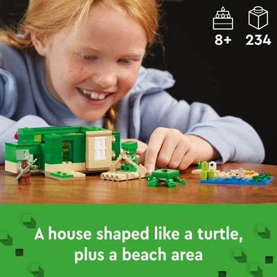 Gambar LEGO Minecraft Turtle Beach House 21254