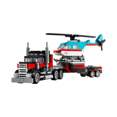Gambar LEGO Creator 3 In 1 Flatbed Truck With Helicopter 31146