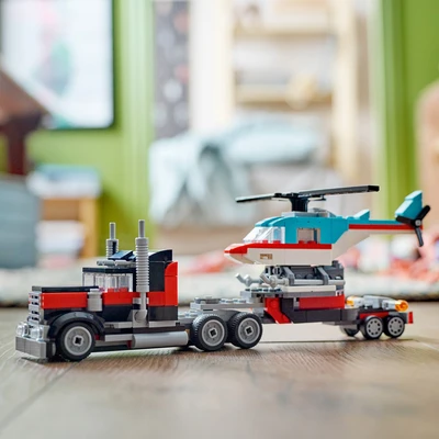 LEGO Creator In Flatbed Truck With Helicopter 31146