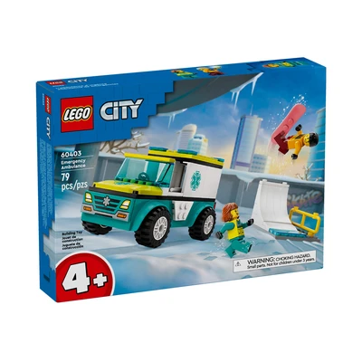 Gambar LEGO City Emergency Ambulance And Snowboarder 60403
