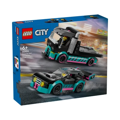Gambar LEGO City Race Car And Car Carrier Truck 60406