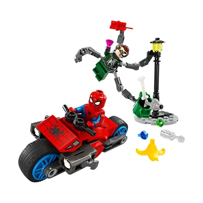 Gambar LEGO Marvel Motorcycle Chase Spiderman Vs Doc Ock 76275
