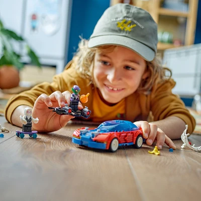 Gambar LEGO Marvel Spiderman Race Car And Venom Green Goblin 76279