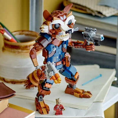 Gambar LEGO Marvel Rocket And Baby Groot 76282