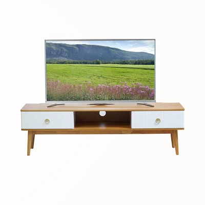 Gambar Informa Midori Rak Tv - Putih/cokelat Oak