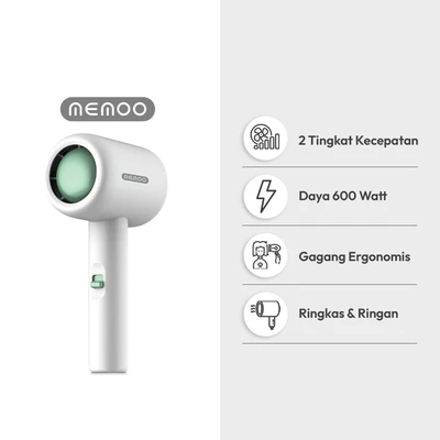 Gambar Memoo Hair Dryer Travel 600 Watt - Hijau