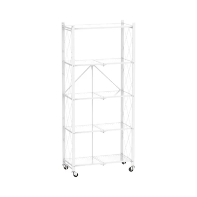 Gambar Stora Rak Penyimpanan 5 Tingkat Foldable 71x37x162 cm - Putih