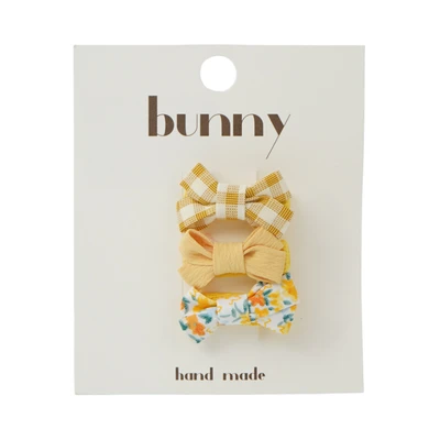 Gambar Ataru Jepit Rambut Ribbon Mix Design Small 3 pcs Random
