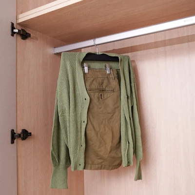 Gambar Stora Hanger Baju Aluminium Dengan Rubber 35.5 cm - Hitam