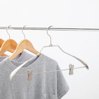 Gambar Stora Hanger Baju Aluminium Dengan Clip 43.5 cm - Abu-Abu