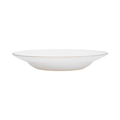 Gambar Selma Shanaz Piring Sup Kaca 20 cm - Putih/Gold