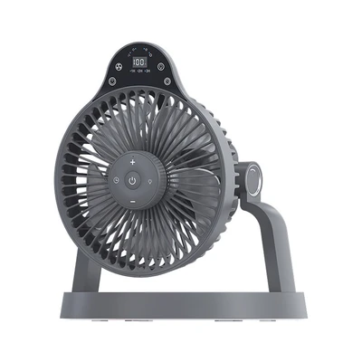 Gambar Kris Kipas Angin Wall Hanging Rechargeable - Abu-Abu