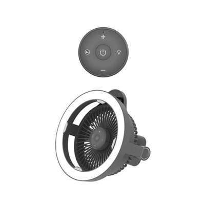 Gambar Kris Kipas Angin Wall Hanging Rechargeable - Abu-Abu
