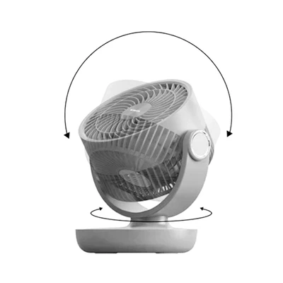 Gambar Kris Kipas Angin Circulator Rechargeable - Abu-Abu