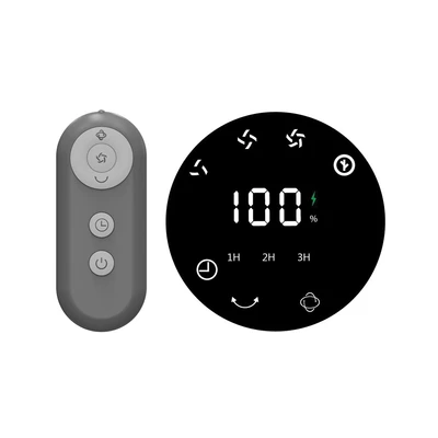 Gambar Kris Kipas Angin Circulator Rechargeable - Abu-Abu