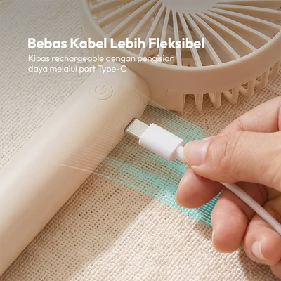 Gambar Memoo Kipas Angin Portable Rechargeable - Putih