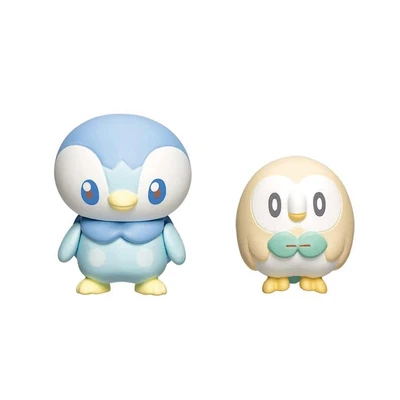 Gambar Takara Tomy Set Minifigure Pokepeace House Bathroom Piplup Rowlet - Biru