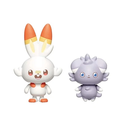 Gambar Takara Tomy Set Minifigure Pokepeace House Lounge Scorbunny Espurr - Krem