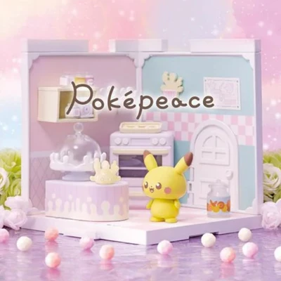 Gambar Takara Tomy Set Minifigure Pokepeace Kitchen Milcery Pikachu - Mix