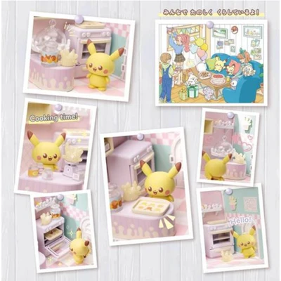 Gambar Takara Tomy Set Minifigure Pokepeace Kitchen Milcery Pikachu - Mix