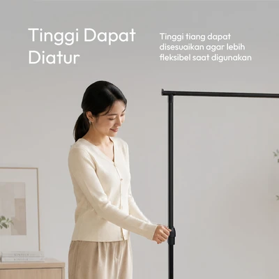 Gambar Informa Jash Gantungan Baju Single - Hitam