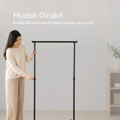 Gambar Informa Jash Gantungan Baju Single - Hitam