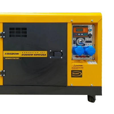 Gambar Krisbow Generator Diesel Silent 12000 Watt 1P/3P Krpd120A - Kuning