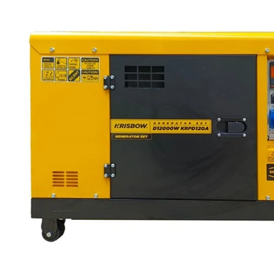Gambar Krisbow Generator Diesel Silent 12000 Watt 1P/3P Krpd120A - Kuning