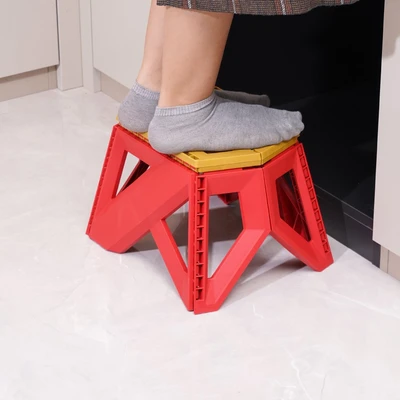 Gambar Fixsteps Bangku Pijak Lipat Mvl Iron 23 cm - Merah
