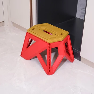 Gambar Fixsteps Bangku Pijak Lipat Mvl Iron 23 cm - Merah