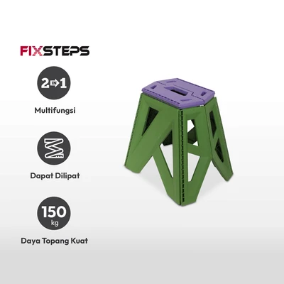 Gambar Fixsteps 39 Cm Bangku Pijak Lipat Mvl Hlk - Hijau